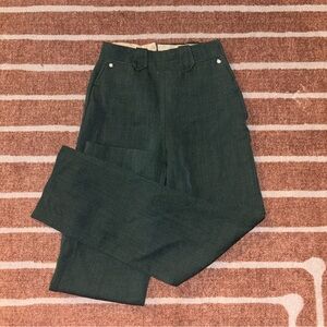 1960s Kids Dark Green Wool Trousers